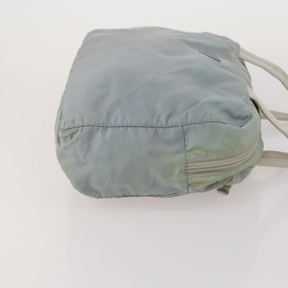 PRADA Boston Bag Hand Bag Nylon 3 Set Khaki Blue Auth 191805