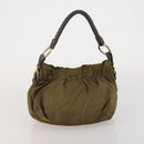 PRADA Boston Bag Hand Bag Nylon 3 Set Khaki Blue Auth 191805-17