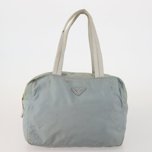 PRADA Boston Bag Hand Bag Nylon 3 Set Khaki Blue Auth 191805