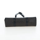 CELINE Macadam Canvas Hand Bag PVC Leather Black Gold Auth 191811V-10