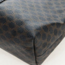 CELINE Macadam Canvas Hand Bag PVC Leather Black Gold Auth 191811V-14