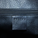 CELINE Macadam Canvas Hand Bag PVC Leather Black Gold Auth 191811V-15