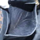 CELINE Macadam Canvas Hand Bag PVC Leather Black Gold Auth 191811V-20