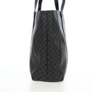CELINE Macadam Canvas Hand Bag PVC Leather Black Gold Auth 191811V-6