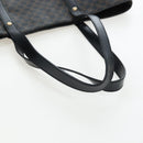 CELINE Macadam Canvas Hand Bag PVC Leather Black Gold Auth 191811V-8