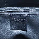 CELINE Macadam Canvas Hand Bag PVC Leather Black Gold Auth 191813V-18