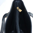 CELINE Macadam Canvas Hand Bag PVC Leather Black Gold Auth 191813V-20