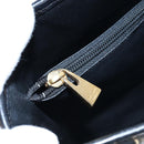 CELINE Macadam Canvas Hand Bag PVC Leather Black Gold Auth 191813V-22