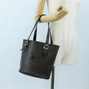 CELINE Macadam Canvas Hand Bag PVC Leather Black Gold Auth 191813V-24