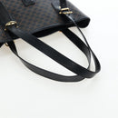 CELINE Macadam Canvas Hand Bag PVC Leather Black Gold Auth 191813V-7