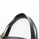CELINE Macadam Canvas Hand Bag PVC Leather Black Gold Auth 191813V-8