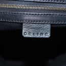 CELINE Macadam Canvas Tote Bag PVC Leather Black Gold Auth 191814V-17