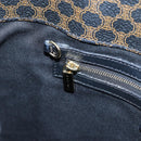 CELINE Macadam Canvas Tote Bag PVC Leather Black Gold Auth 191814V-20