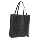 CELINE Macadam Canvas Tote Bag PVC Leather Black Gold Auth 191814V-1