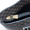 CELINE Macadam Canvas Tote Bag PVC Leather Black Gold Auth 191815V-22