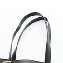 CELINE Macadam Canvas Tote Bag PVC Leather Black Gold Auth 191815V-8