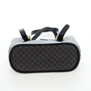 CELINE Macadam Canvas Hand Bag PVC Leather Black Gold Auth 191816V-9