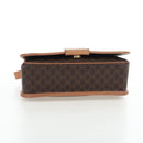 CELINE Macadam Canvas Shoulder Bag PVC Leather Brown Gold Auth 191817V-5