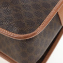 CELINE Macadam Canvas Shoulder Bag PVC Leather Brown Gold Auth 191817V-18