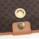 CELINE Macadam Canvas Shoulder Bag PVC Leather Brown Gold Auth 191817V-10