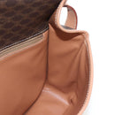 CELINE Macadam Canvas Shoulder Bag PVC Leather Brown Gold Auth 191817V-21