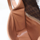 CELINE Macadam Canvas Shoulder Bag PVC Leather Brown Gold Auth 191817V-22