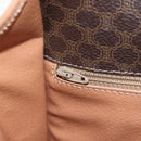 CELINE Macadam Canvas Shoulder Bag PVC Leather Brown Gold Auth 191817V-23