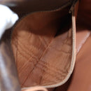CELINE Macadam Canvas Shoulder Bag PVC Leather Brown Gold Auth 191817V-24