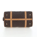 CELINE Macadam Canvas Boston Bag PVC Leather Brown Gold Auth 191818V-9