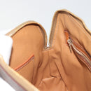 CELINE Macadam Canvas Hand Bag PVC Leather Brown Gold Auth 191819A-19