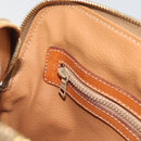 CELINE Macadam Canvas Hand Bag PVC Leather Brown Gold Auth 191819A-20