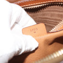 CELINE Macadam Canvas Hand Bag PVC Leather Brown Gold Auth 191819A-12