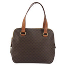 CELINE Macadam Canvas Hand Bag PVC Leather Brown Gold Auth 191819A-13