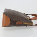 CELINE Macadam Canvas Hand Bag PVC Leather Brown Gold Auth 191819A-3