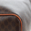 CELINE Macadam Canvas Hand Bag PVC Leather Brown Gold Auth 191820V-14