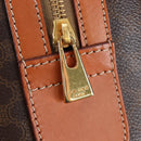 CELINE Macadam Canvas Hand Bag PVC Leather Brown Gold Auth 191820V-10