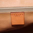 CELINE Macadam Canvas Hand Bag PVC Leather Brown Gold Auth 191820V-19