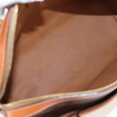 CELINE Macadam Canvas Hand Bag PVC Leather Brown Gold Auth 191820V-11