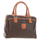 CELINE Macadam Canvas Hand Bag PVC Leather Brown Gold Auth 191820V-1