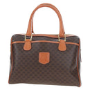 CELINE Macadam Canvas Hand Bag PVC Leather Brown Gold Auth 191820V-13