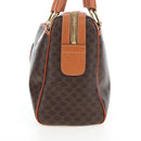 CELINE Macadam Canvas Hand Bag PVC Leather Brown Gold Auth 191820V-3