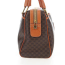 CELINE Macadam Canvas Hand Bag PVC Leather Brown Gold Auth 191820V-4