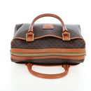 CELINE Macadam Canvas Hand Bag PVC Leather Brown Gold Auth 191820V-6