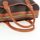 CELINE Macadam Canvas Hand Bag PVC Leather Brown Gold Auth 191820V-7