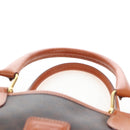 CELINE Macadam Canvas Hand Bag PVC Leather Brown Gold Auth 191820V-8
