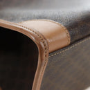 CELINE Macadam Canvas Hand Bag PVC Leather Brown Gold Auth 191821V-15