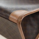 CELINE Macadam Canvas Hand Bag PVC Leather Brown Gold Auth 191821V-16