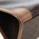 CELINE Macadam Canvas Hand Bag PVC Leather Brown Gold Auth 191821V-17