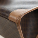 CELINE Macadam Canvas Hand Bag PVC Leather Brown Gold Auth 191821V-9