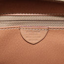 CELINE Macadam Canvas Hand Bag PVC Leather Brown Gold Auth 191821V-12